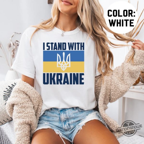 I Stand With Ukraine Shirt Anti Trump Ukrainian Flag T Shirt trendingnowe 2