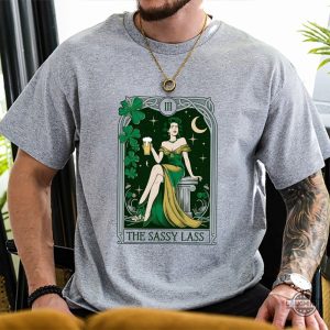 the sassy lass tarot card tee funny saint patrick day shirt