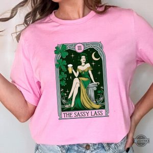 the sassy lass tarot card tee funny saint patrick day shirt