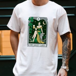 the sassy lass tarot card tee funny saint patrick day shirt