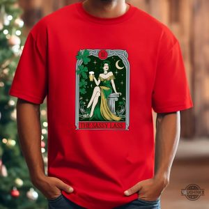 the sassy lass tarot card tee funny saint patrick day shirt