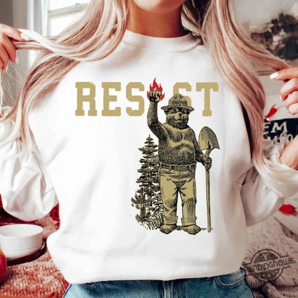 Smokey Bear Resist Shirt Protect Our National Parks Defund Doge Parks Not Profits Resist Save Our Parks Bear Tee trendingnowe 1