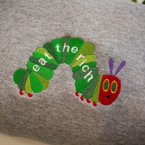 hungry caterpillar eat the rich embroidered shirt