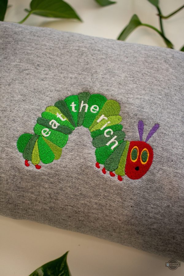 hungry caterpillar eat the rich embroidered shirt