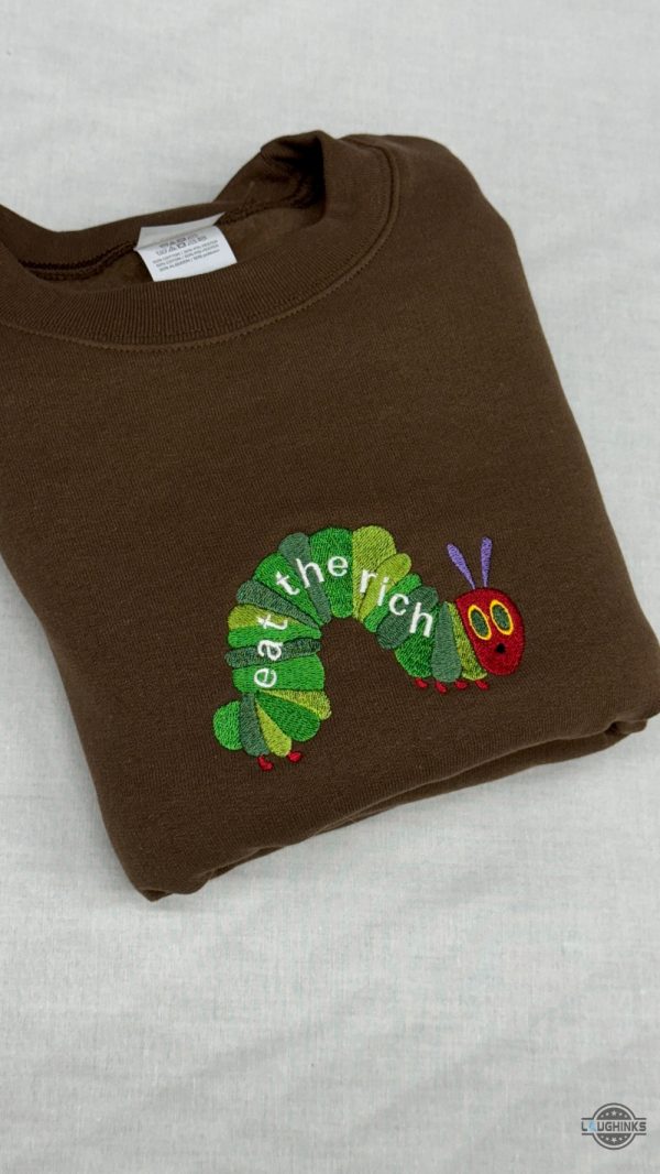 hungry caterpillar eat the rich embroidered shirt