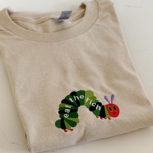 hungry caterpillar eat the rich embroidered shirt