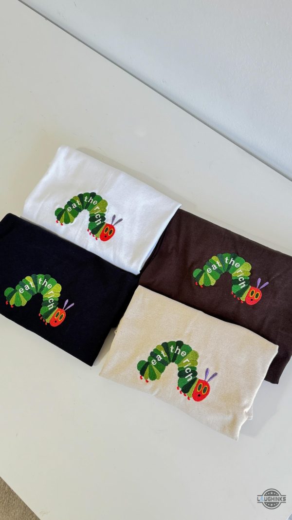 hungry caterpillar eat the rich embroidered shirt