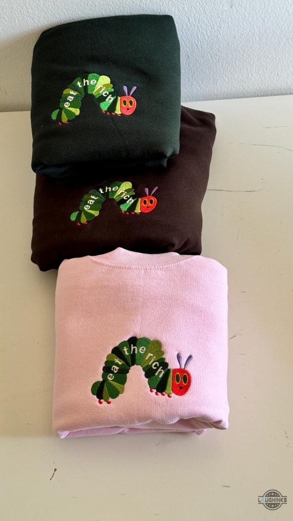 hungry caterpillar eat the rich embroidered shirt