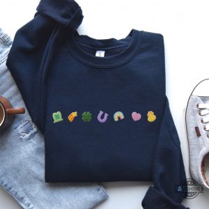 lucky charm embroidered sweatshirt t shirt hoodie for st patricks day