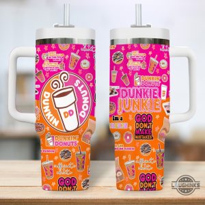 dunkie junkie dunkin donuts 40 oz tumbler with handle