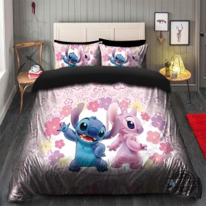 cute stitch and angel bedding set full