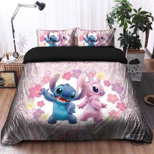cute stitch and angel bedding set full