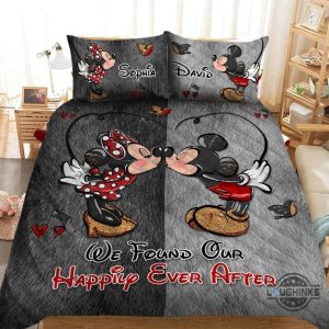 personalized we found our happily ever after mickey mouse bed set