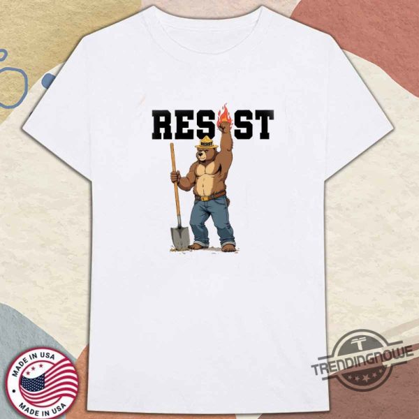 Resist Smokey Bear Shirt National Parks Shirt Protect Our National Parks Shirt trendingnowe 3
