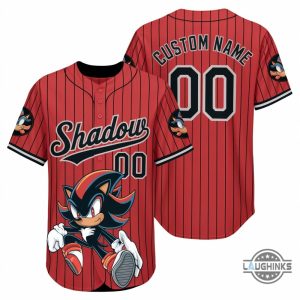 customized sonic 3 shadown the hedgehog baseball jersey shirt
