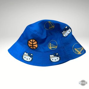 blue golden state warriors hello kitty bucket hat