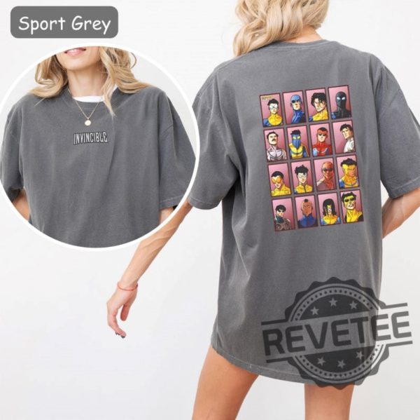 Invincible Variants Graphic T Shirt Hoodie Sweatshirt Back And Front Print Superhero Fans Various Colours Great Gift For Invincible Fans revetee 1 1