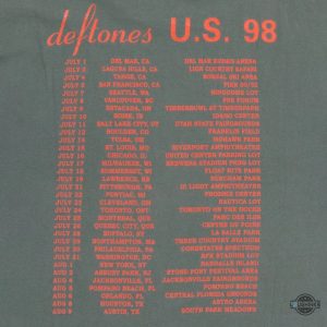 around the fur reprinted deftones tshirt