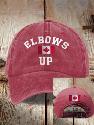 elbows up canada embroidered vinatge dad hat