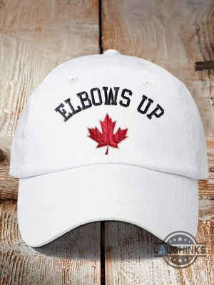 elbows up canadian flag embroidered baseball hat