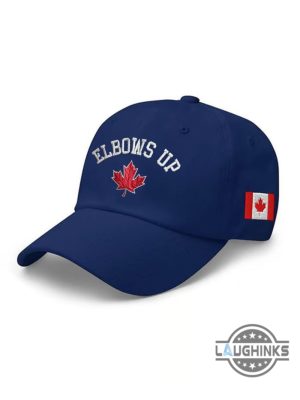 elbows up canadian flag embroidered baseball hat