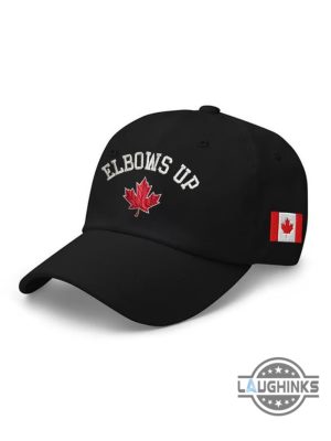 elbows up canadian flag embroidered baseball hat