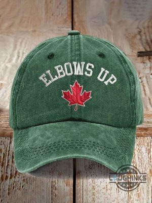 elbows up canadian flag embroidered baseball hat