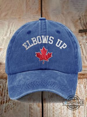 elbows up canadian flag embroidered baseball hat