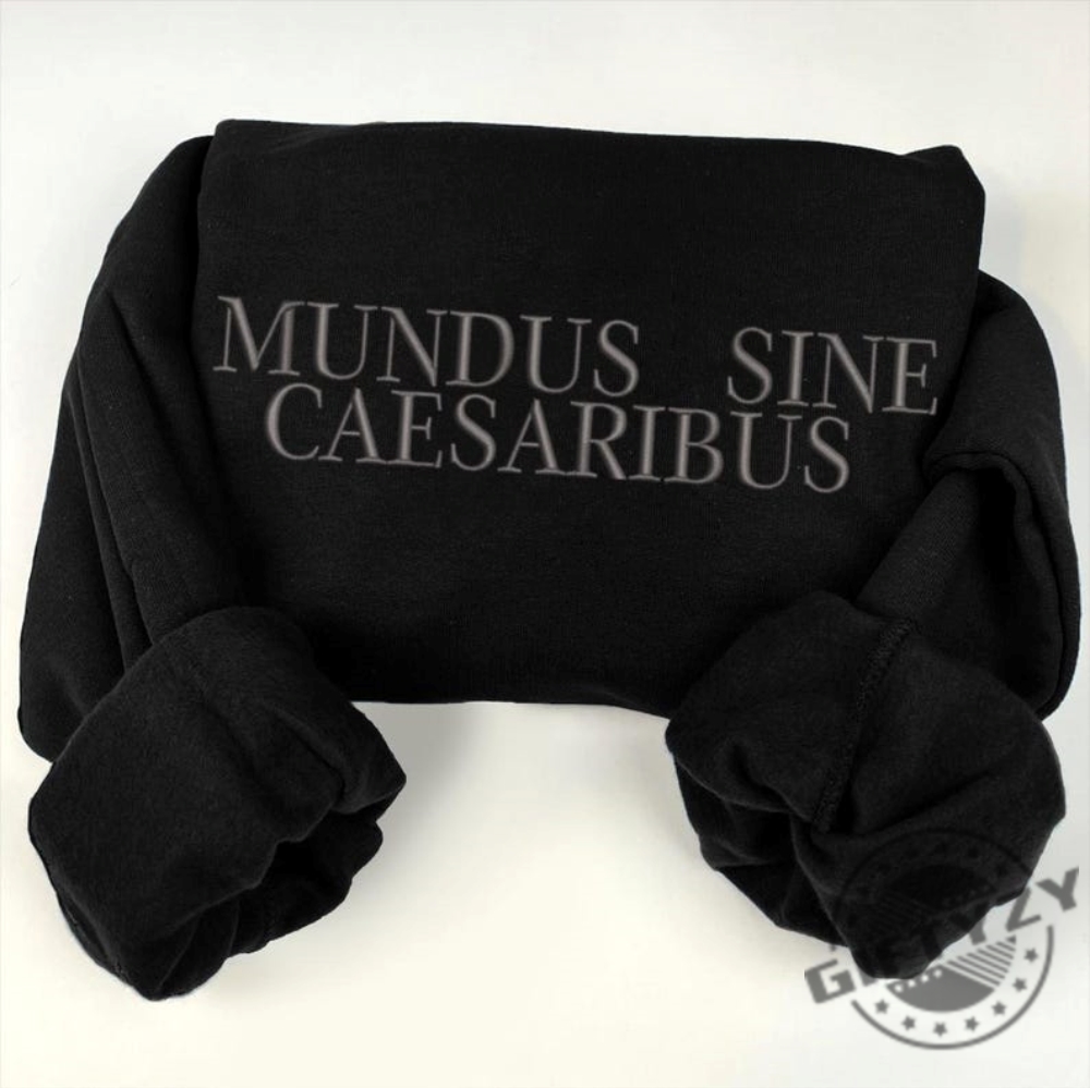 Mundus Sine Caesaribus Embroidered Trendy Shirt 6 Mundus Sine Caesaribus embroidered trendy shirt