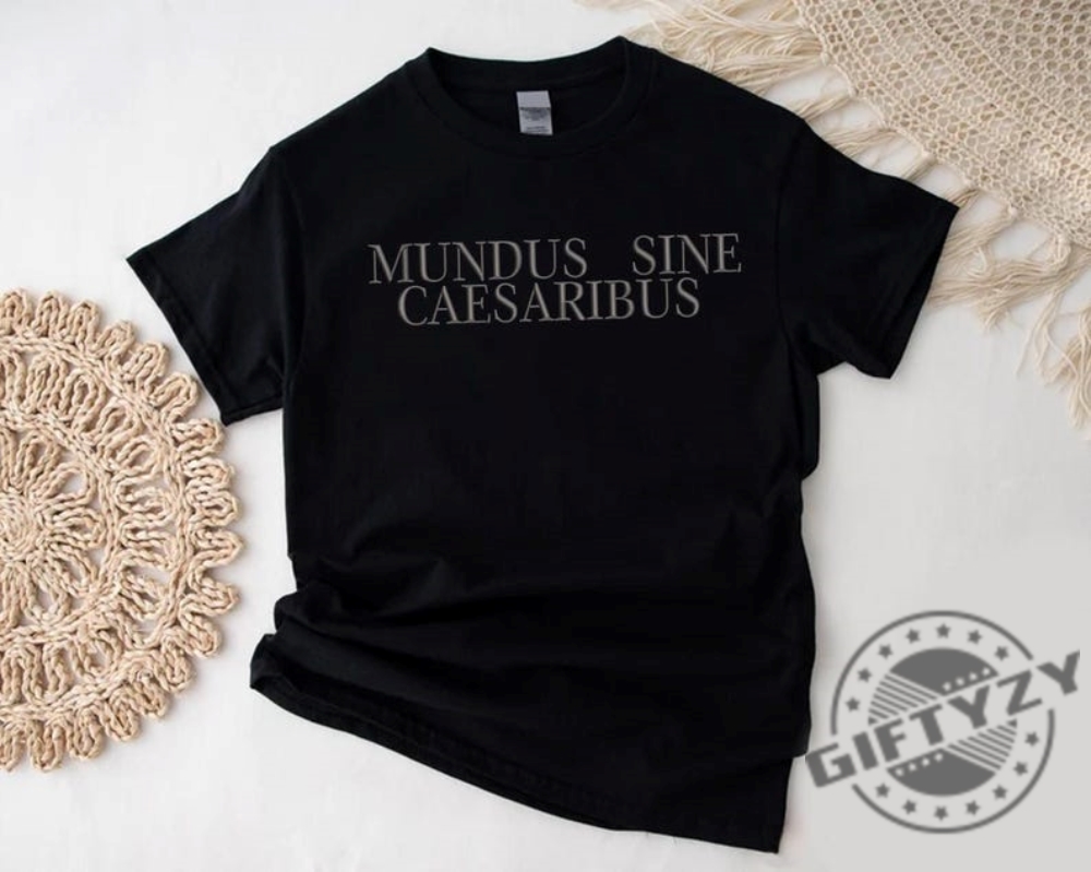 Mundus Sine Caesaribus Embroidered Trendy Shirt 7 Mundus Sine Caesaribus embroidered trendy shirt