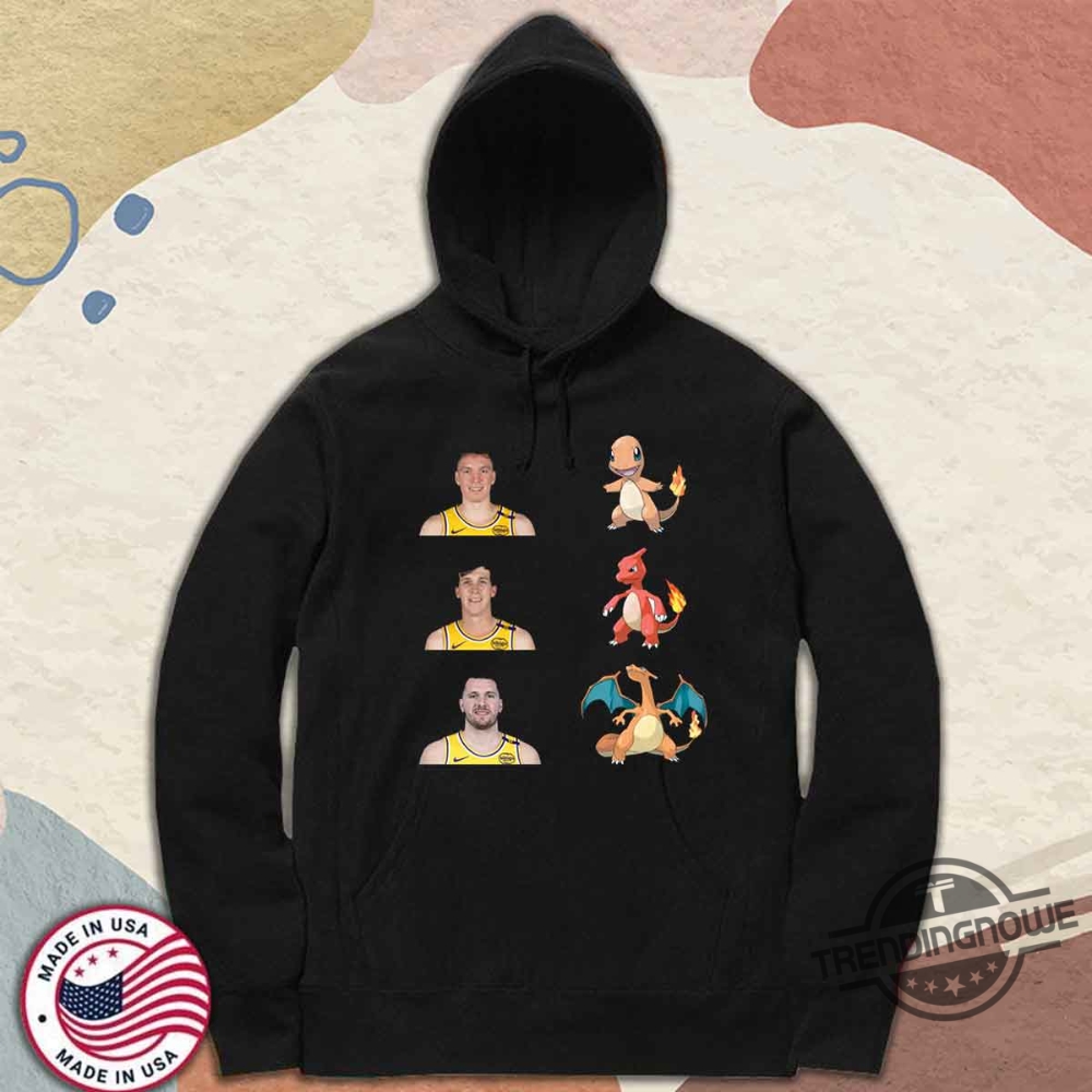 Luka Wearing Lakers Charmander Evolution Shirt 9 Luka Wearing Lakers Charmander Evolution Shirt