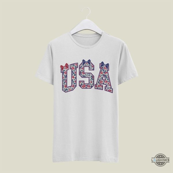 vintage floral coquette usa shirt