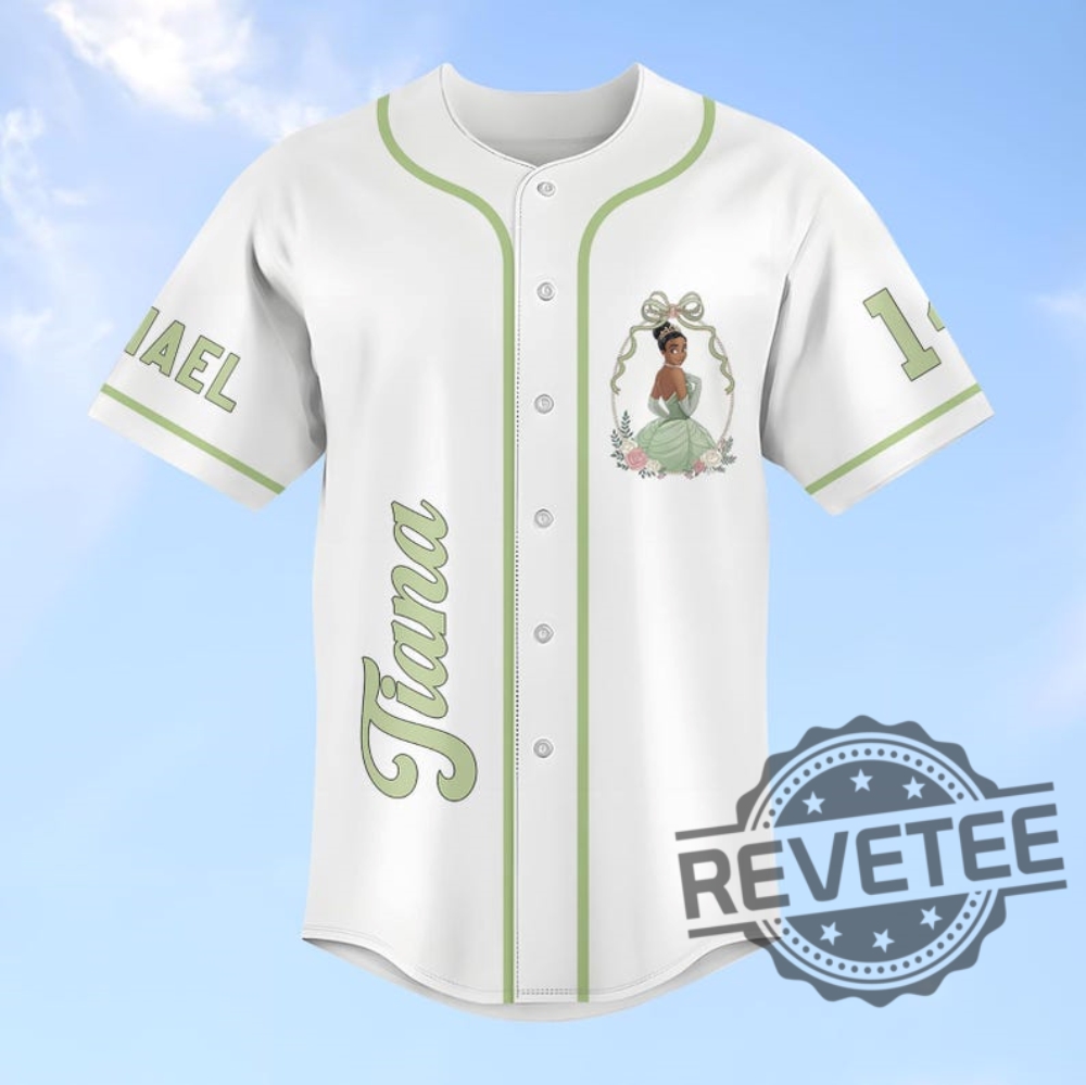 Custom Tiana Princess Baseball Jersey Disney Princess Shirt The Princess And The Frog T Shirts Magic Kingdom Tee 4 Custom Tiana Princess Baseball Jersey Disney Princess Shirt The Princess And The Frog T Shirts Magic Kingdom Tee
