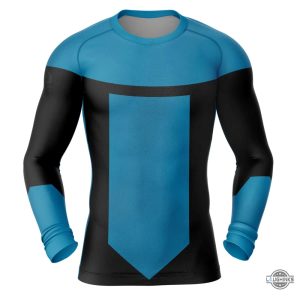 invincible costume kids and adults invincible suit black and blue compression shirt laughinks 1