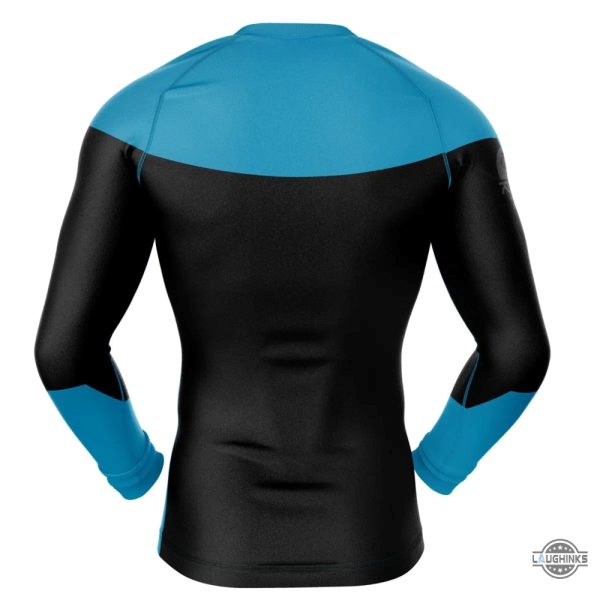 invincible costume kids and adults invincible suit black and blue compression shirt laughinks 2