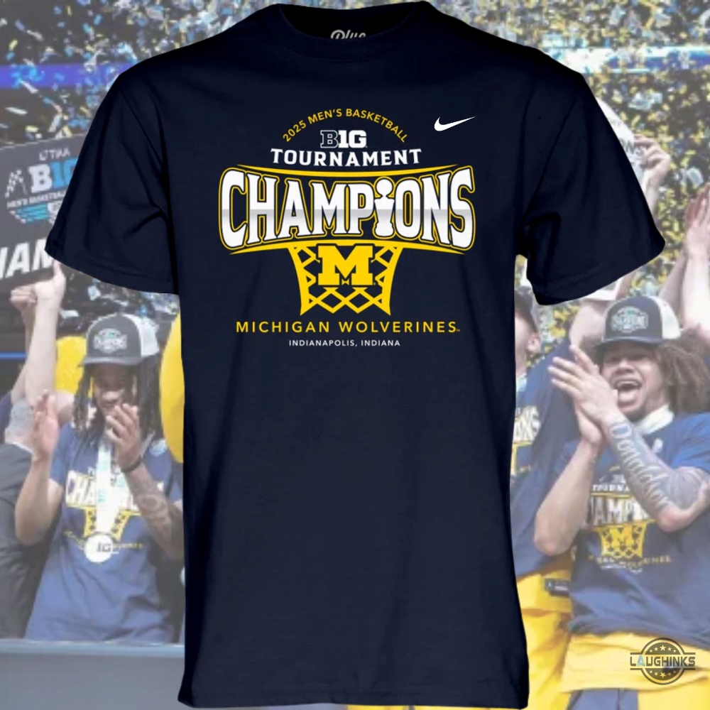 Nike Michigan Wolverines Big Ten Championship Basketball Shirt 2025 2 Nike Michigan Wolverines big ten championship basketball shirt 2025