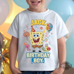 personalized spongebob birthday family shirts