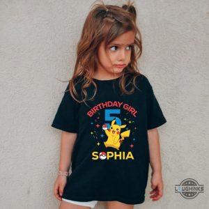 custom birthday girl pikachu pokemon shirt