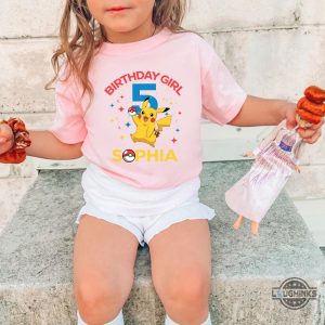 custom birthday girl pikachu pokemon shirt