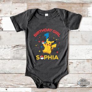 custom birthday girl pikachu pokemon shirt