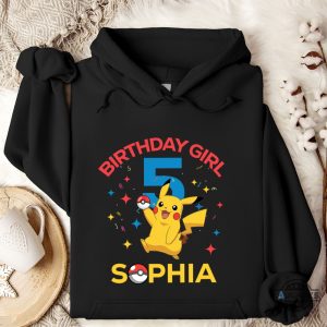 custom birthday girl pikachu pokemon shirt