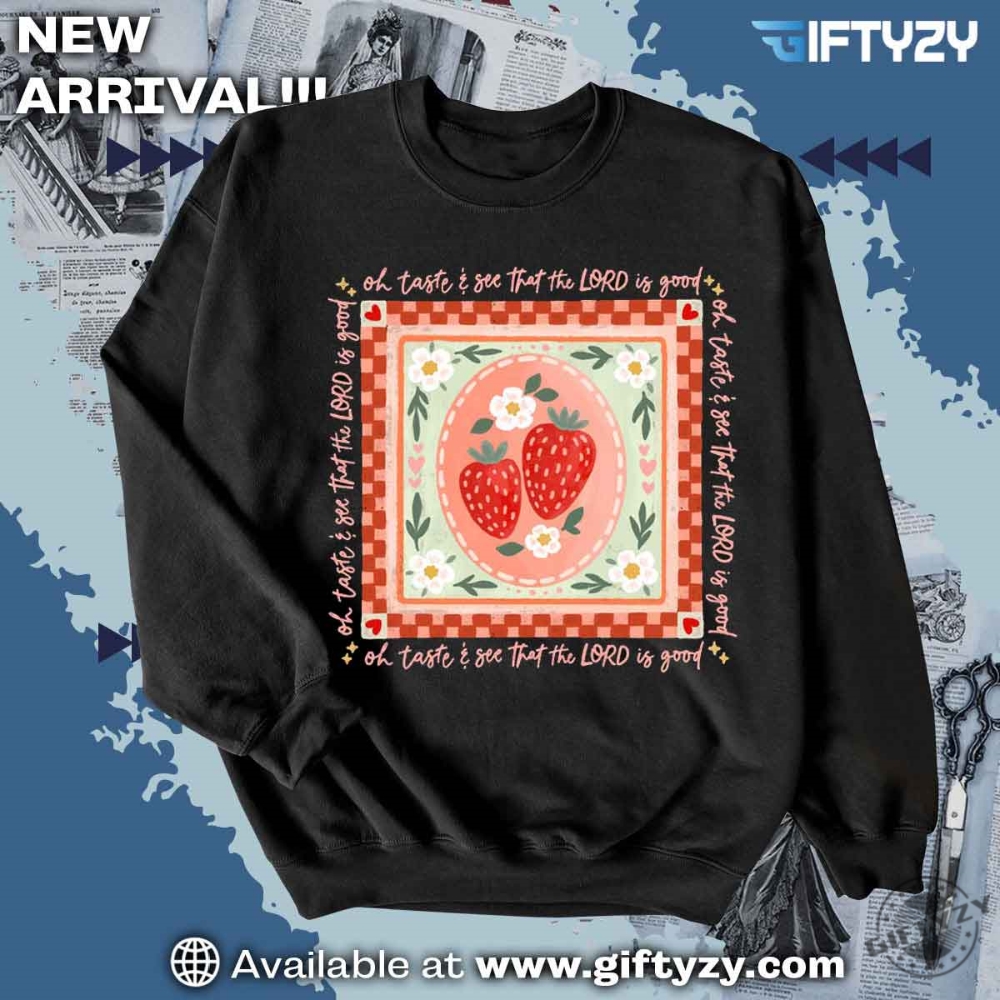 Strawberry Oh Taste And See Floral Shirt giftyzy 2