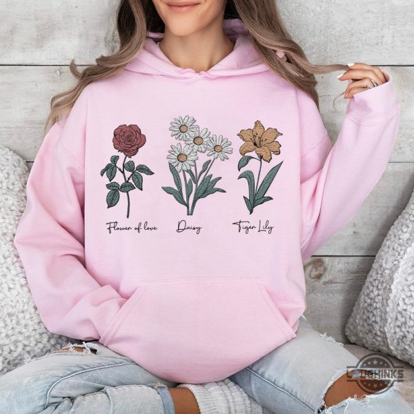 flowers fdt embroidered shirt subtle anti trump floral foxtrot delta tango tee