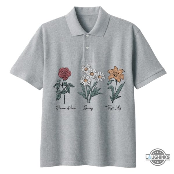 flowers fdt embroidered shirt subtle anti trump floral foxtrot delta tango tee