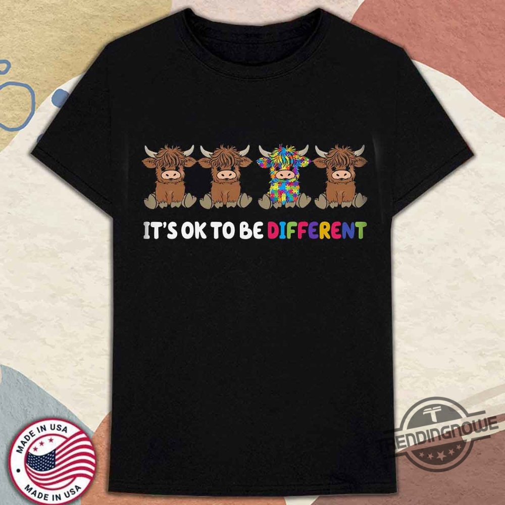 Autism Awareness Its Ok To Be Different Cow Shirts trendingnowe 1