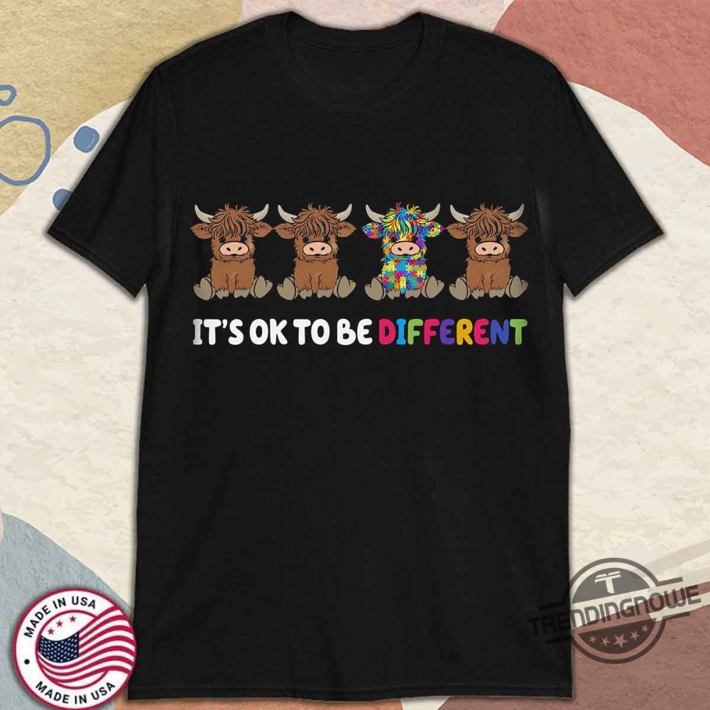 Autism Awareness Its Ok To Be Different Cow Shirts 10 Autism Awareness Its Ok To Be Different Cow Shirts
