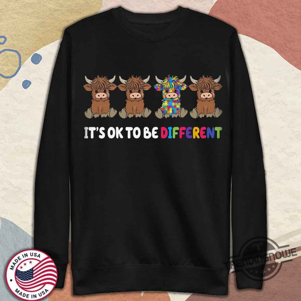 Autism Awareness Its Ok To Be Different Cow Shirts 11 Autism Awareness Its Ok To Be Different Cow Shirts