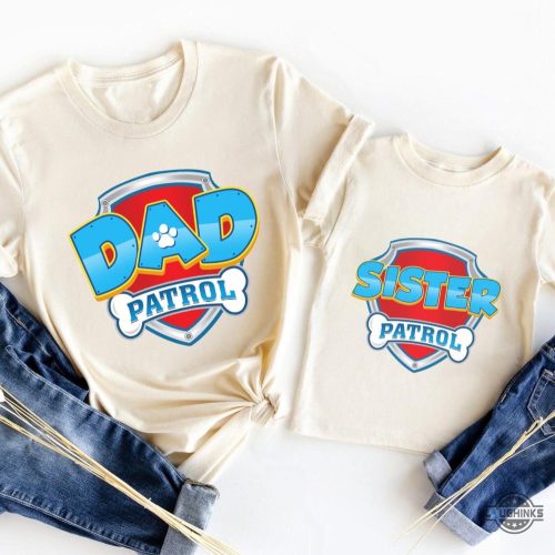 customized paw patrol family birthday shirt