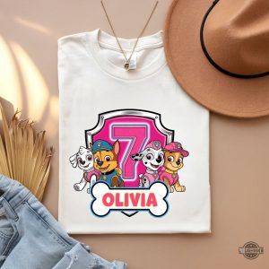 personalized paw patrol birthday shirt