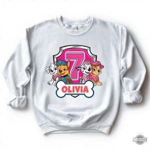 personalized paw patrol birthday shirt